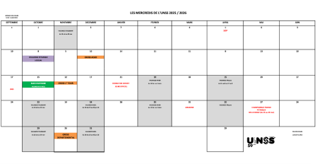 CALENDRIER ANNEE